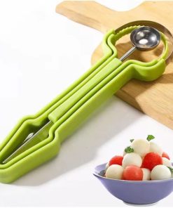 3 In 1 Fruit Baller, Melon Scooper, Fruit Meat Extractor, Carving Knife, Fruit Tool
